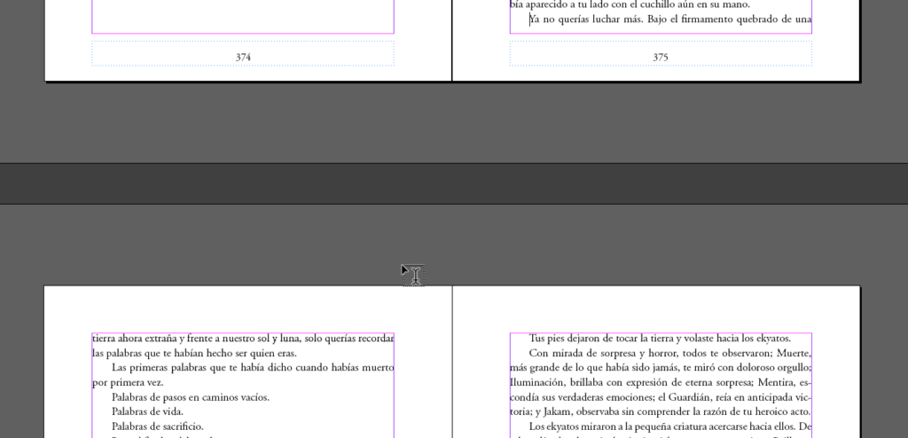 Ejemplo líneas viudas y huérfanas